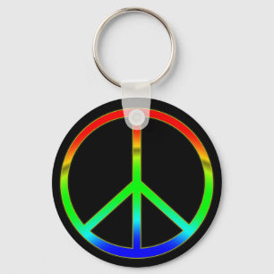 Llavero Keychain de signo de paz de Groovy