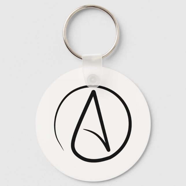 Llavero Keychain de símbolo ateo (Anverso)