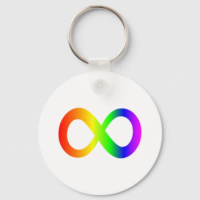 Llavero Keychain de símbolo de infinito autismo (Anverso)
