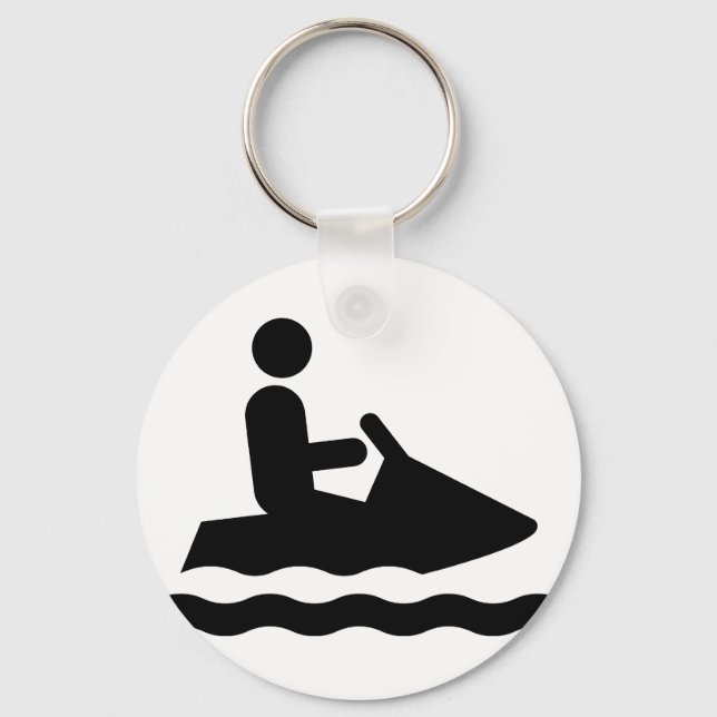 Llavero Keychain de símbolo de Jetskiing (Anverso)