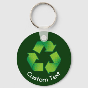 Llavero Keychain de símbolo de reciclaje