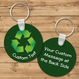 Llavero Keychain de símbolo de reciclaje
