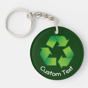 Llavero Keychain de símbolo de reciclaje