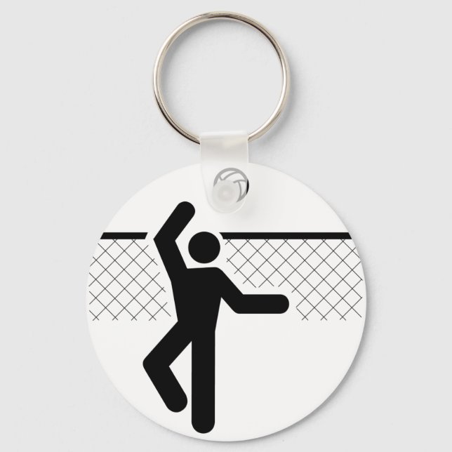 Llavero Keychain de símbolo de voleibol (Anverso)