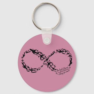 Llavero Keychain de símbolo infinito, regalo de viajero mu