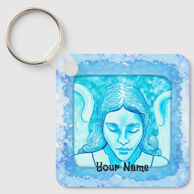 Llavero Keychain de Sketch Head de Ángel Cristiano (Anverso)