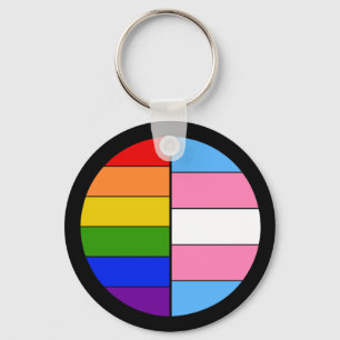 Llavero Keychain de solidaridad GLBT (estilo de botón)