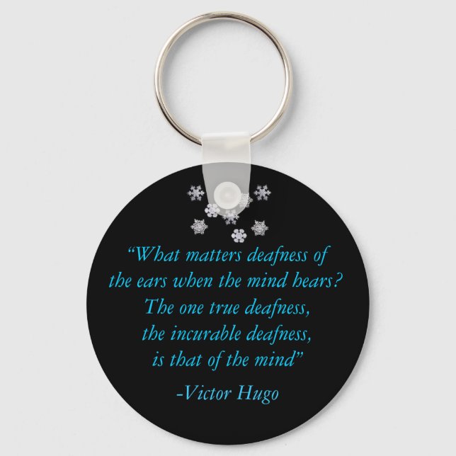 Llavero Keychain de "sordera de la mente" (Anverso)