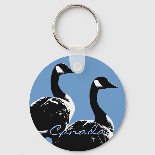Llavero Keychain de Souvenir de Canadá Keepsake geese de C (Anverso)