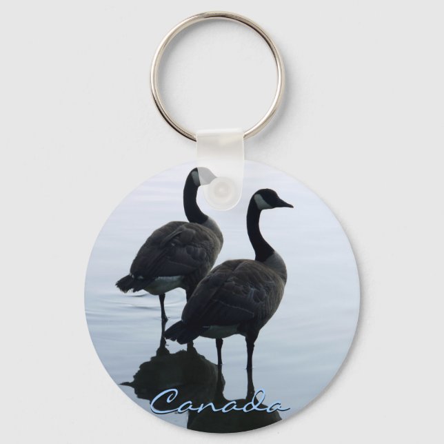 Llavero Keychain de Souvenir de Canadá Keepsake geese de C (Anverso)