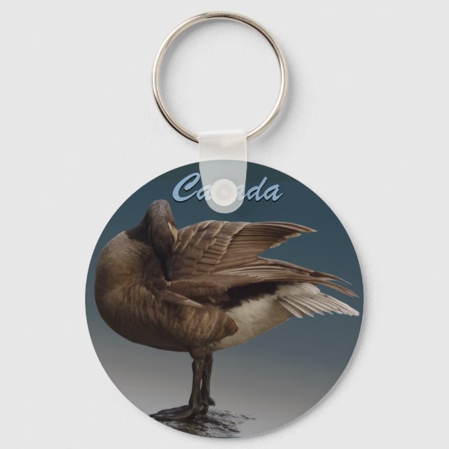 Llavero Keychain de Souvenir de Canadá Keepsake geese de C (Anverso)