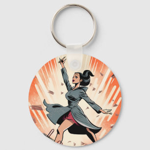 Llavero Keychain de Starburst para una mujer segura