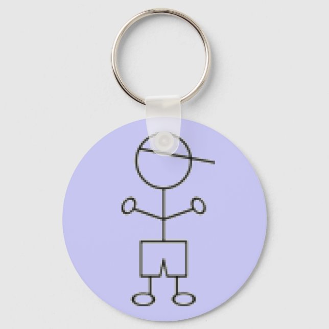 Llavero Keychain de Stick Boy - Azul (Anverso)