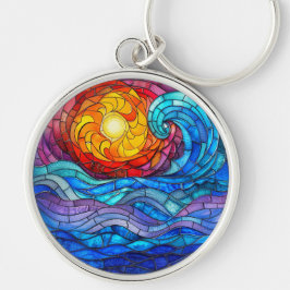 Llavero Keychain de Sun y Waves