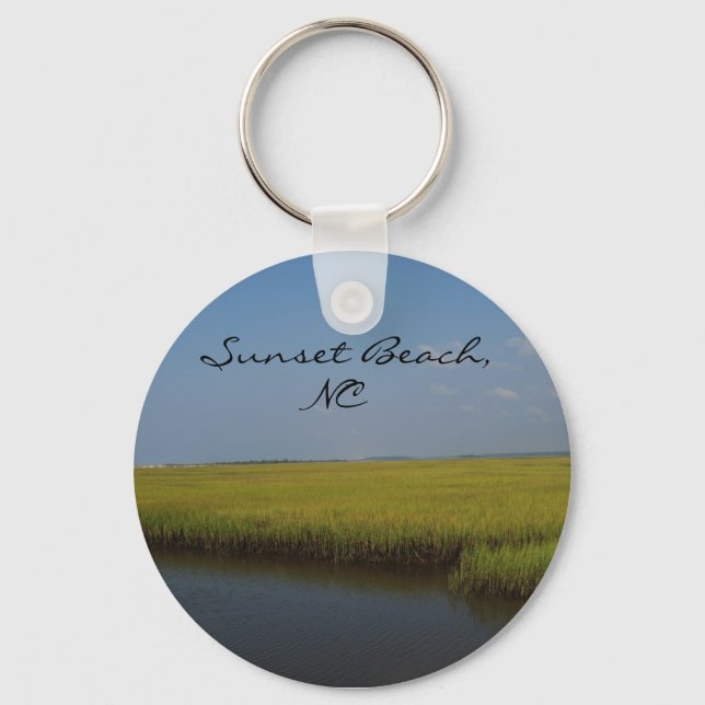 Llavero Keychain de Sunset Beach North Carolina (Anverso)