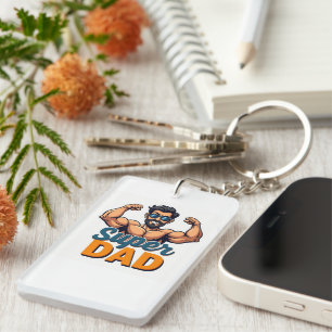 Llavero Keychain de Super Dad - Un regalo divertido del Dí