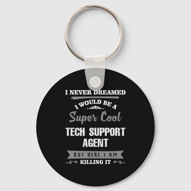Llavero Keychain de Super Guay Tech Support Agent (Anverso)