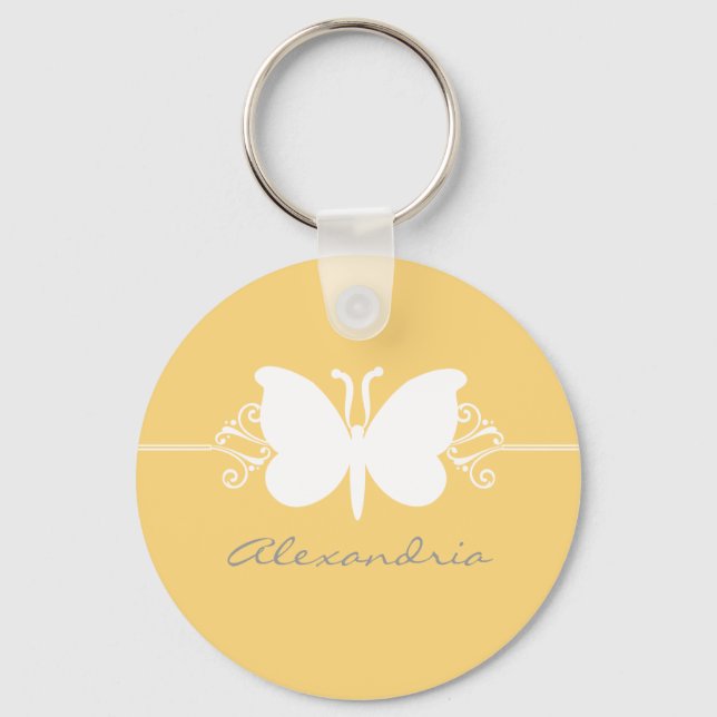 Llavero Keychain de Swift Butterfly Swirly (Anverso)