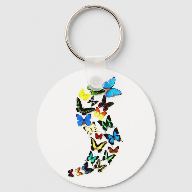 Llavero Keychain de Swirl de mariposa (Anverso)