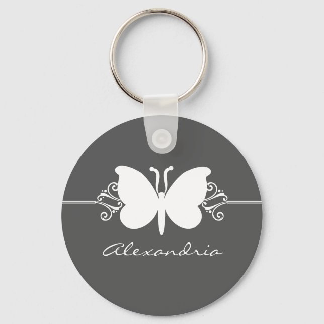 Llavero Keychain de Swirls Butterfly (Anverso)