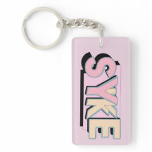 Keychain de SYKE acrílico