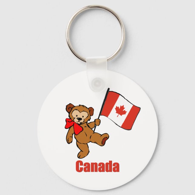 Llavero Keychain de Teddy Bear de Canadá (Anverso)