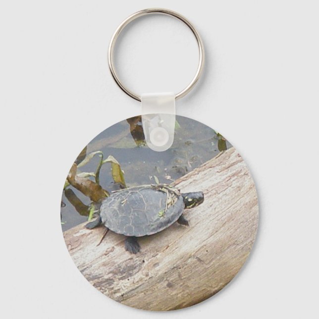 Llavero Keychain de tortuga pintada de bebé (Anverso)