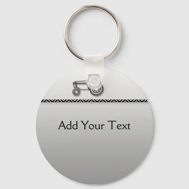Llavero Keychain de tractor de acero moderno (Anverso)