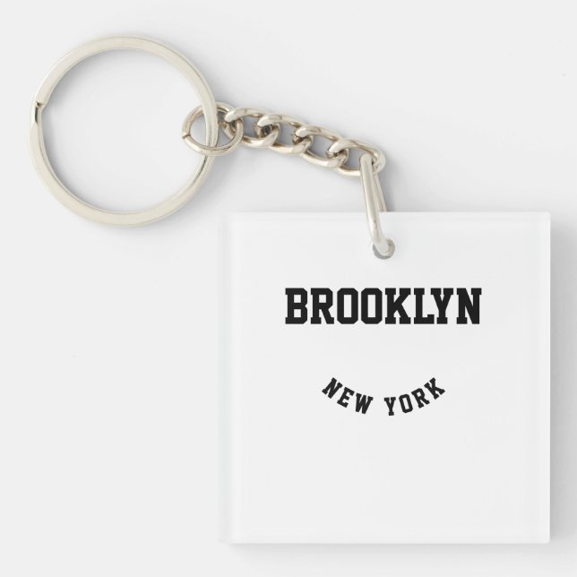 Llavero Keychain de ubicación de Personalizado de ciudad y (Frente)