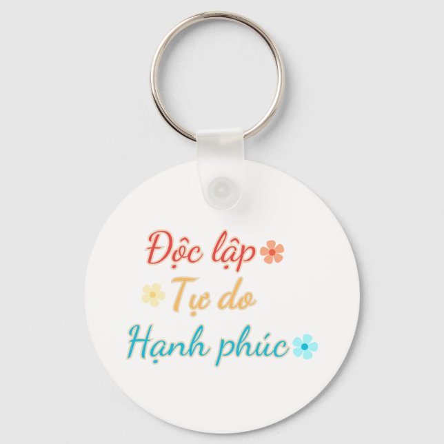 Llavero Keychain de VIETNAM - Felicidad por la libertad de (Anverso)