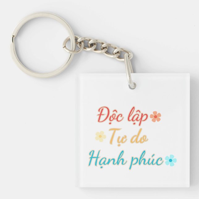 Llavero Keychain de VIETNAM - Felicidad por la libertad de (Frente)