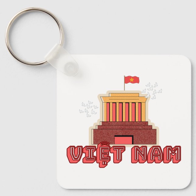Llavero Keychain de VIETNAM - Mausoleo Ho Chi Minh (Anverso)