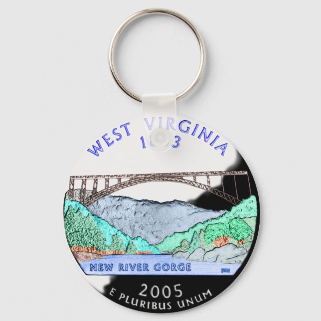 Llavero Keychain de Virginia Occidental (Anverso)