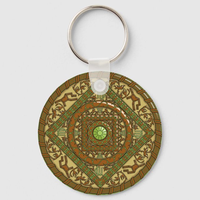 Llavero Keychain de Virgo Mandala (Anverso)