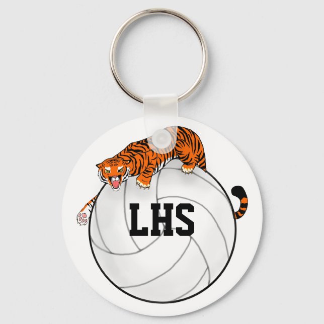 Llavero Keychain de voleibol de tigres (Anverso)