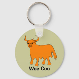Llavero Keychain de "Wee Coo" Scottish Highland Cow
