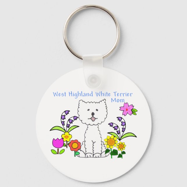 Llavero Keychain de West Highland White Terrier (Anverso)