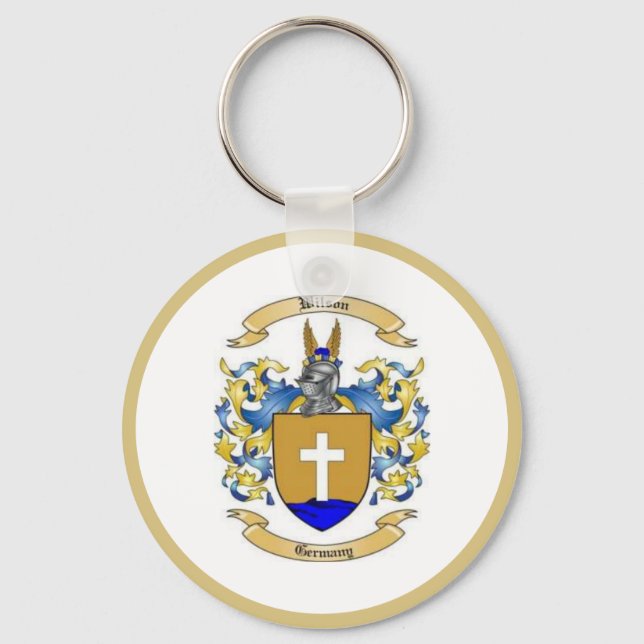 Llavero Keychain de Wilson Family Crest [Clan alemán] (Anverso)