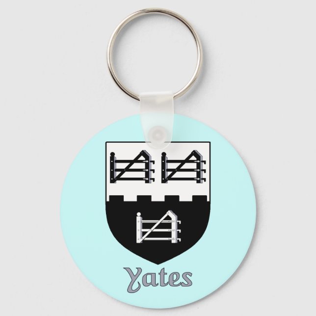 Llavero Keychain de Yates Family Shield (Anverso)