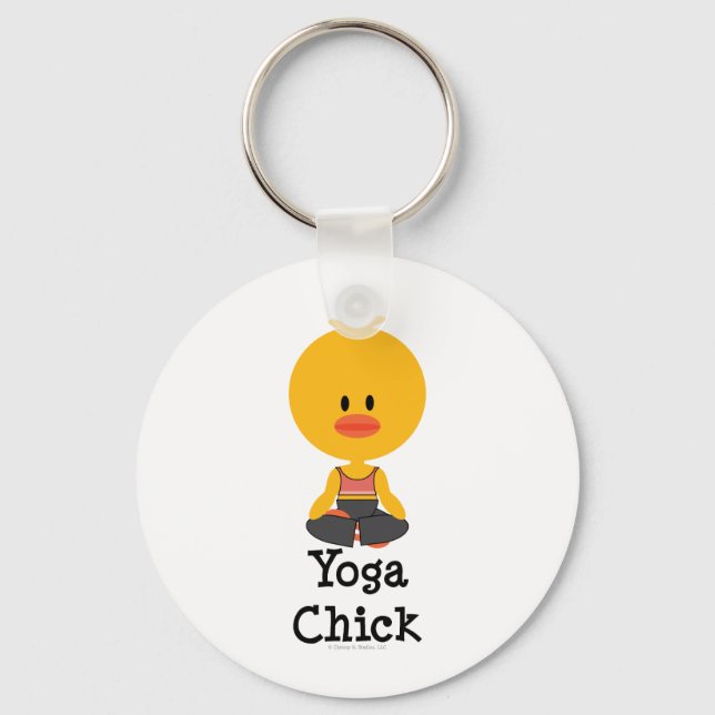 Llavero Keychain de Yoga Chick (Anverso)