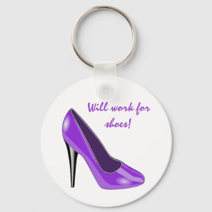 Llavero Keychain de zapatos de tacón de alto nivel púrpura