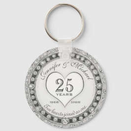 Llavero Keychain del 25° Aniversario de Plata