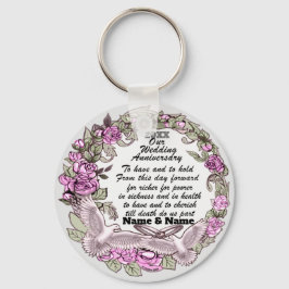 Llavero Keychain del aniversario del boda