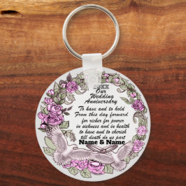 Llavero Keychain del aniversario del boda