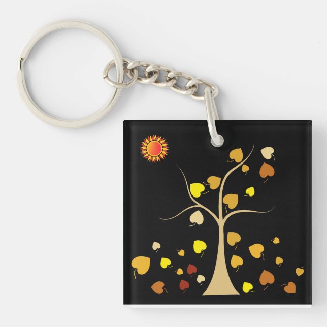 Llavero Keychain del árbol de amor (Frente)