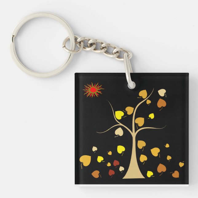 Llavero Keychain del árbol de amor (Frente)