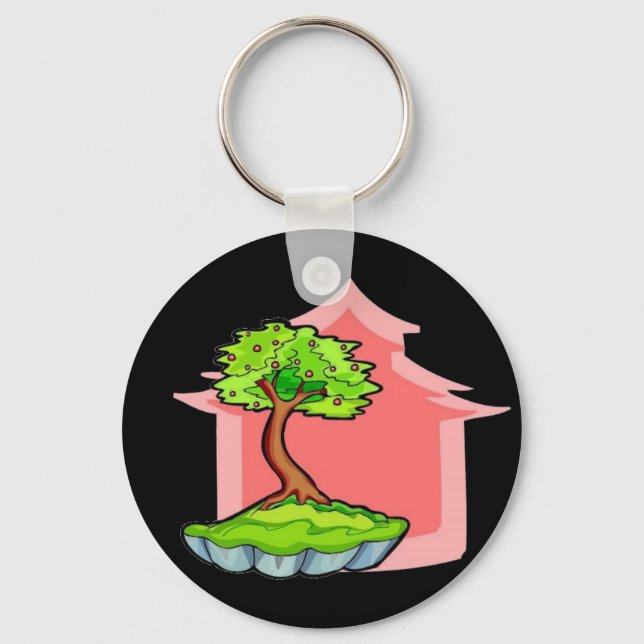 Llavero Keychain del árbol de Bonsai (Anverso)