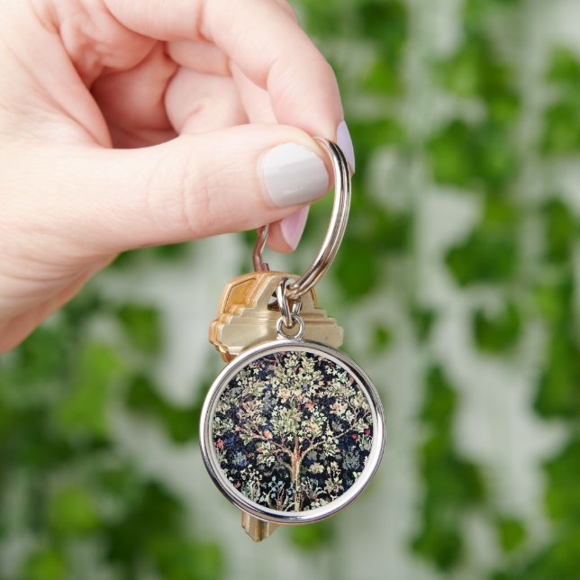 Llavero Keychain del árbol de la vida de William Morris (Mano)