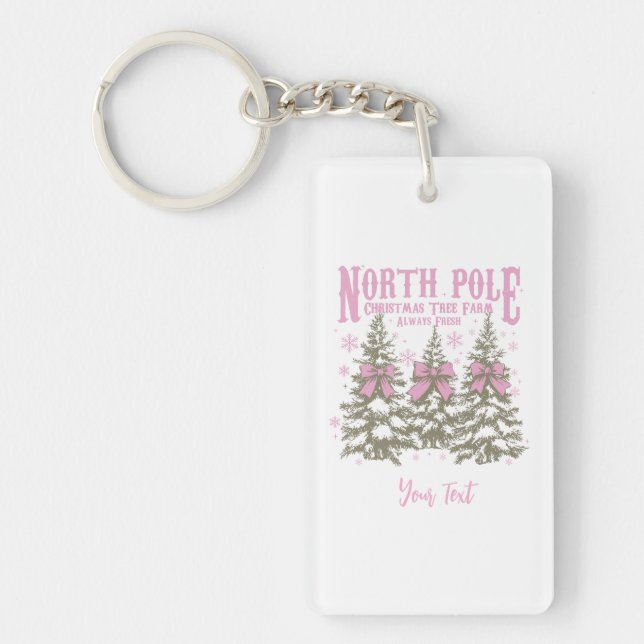 Llavero Keychain del Árbol de Navidad del Polo Norte (Frente)