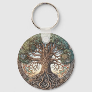 Llavero Keychain del árbol pagano de la vida